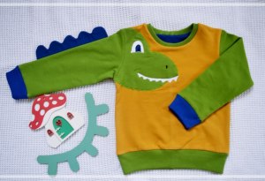 Bluza z rękawem dinozaur 92-128
